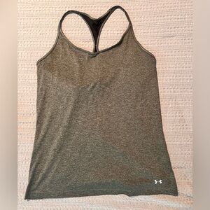 Under Armour Women's Charcoal Tank Top With Built in Bra #7A